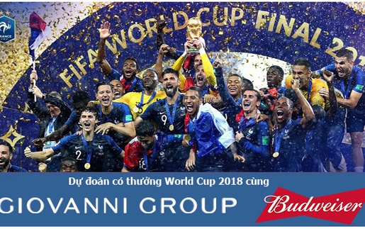 Kết quả dự đoán có thưởng trận Chung kết, hạng Ba và Đội vô địch World Cup 2018