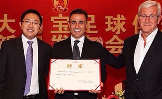 Cannavaro chính thức thay Lippi dẫn dắt Guangzhou Evergrande