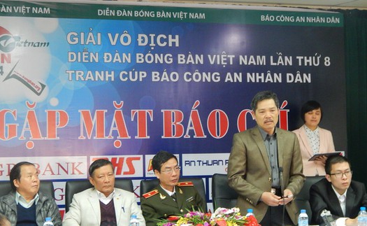 Hơn 500 VĐV tham dự 'Giải vô địch diễn đàn bóng bàn Việt Nam'