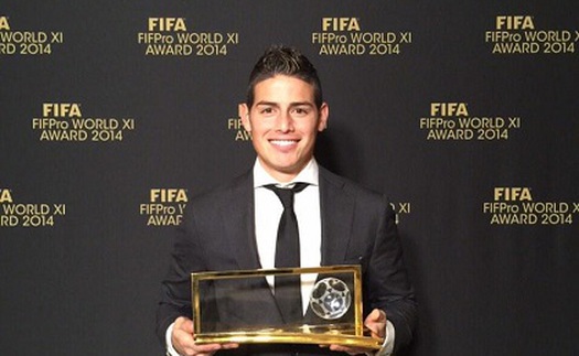 James Rodriguez đoạt giải Bàn thắng đẹp nhất năm 2014