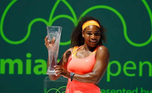 Thắng áp đảo Carla Suarez Navarro, Serena Williams vô địch Miami Masters 2015