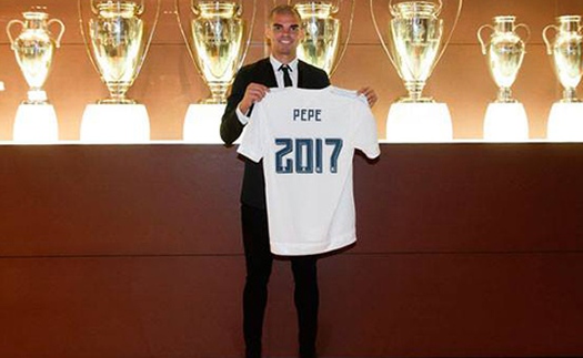 Pepe gia hạn hợp đồng với Real Madrid tới năm 2017