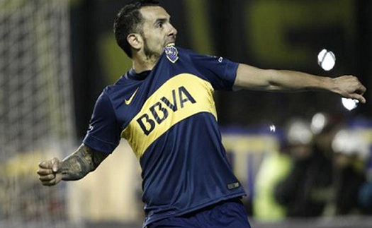 Carlos Tevez ghi bàn và kiến tạo cho Boca Juniors