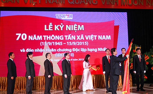 Lễ kỷ niệm 70 năm Ngày thành lập TTXVN và đón nhận Huân chương Độc lập hạng Nhất lần thứ 2