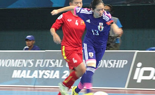 Giải futsal nữ vô địch châu Á 2015, Việt Nam – Nhật Bản 2-4: Khác biệt đẳng cấp