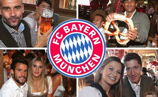 Dàn sao Bayern Munich đến dự lễ hội bia Oktoberfest