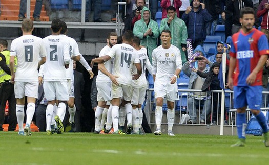 Real Madrid 3–0 Levante: Ronaldo tỏa sáng, Real tạm dẫn đầu Liga