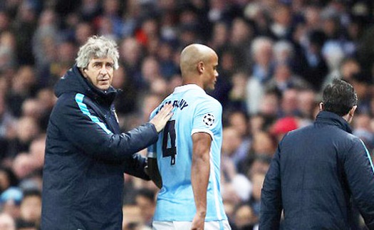 Manuel Pellegrini: Kompany nghỉ tối thiểu 1 tháng