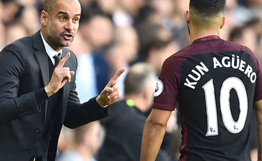 Sergio Aguero đang khiến Guardiola tức giận