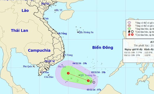 Tin mới nhất về Áp thấp nhiệt đới: Dự báo 'vùng nguy hiểm' trong 24 giờ tới