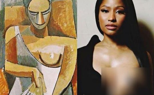 Mặc áo khoe nguyên vòng 1, Nicki Minaj tuyên bố lấy cảm hứng từ... Picasso