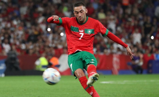 Ziyech lập 'siêu phẩm' từ sân nhà cho Ma rốc