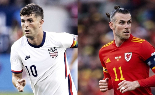 Đội hình dự kiến Mỹ vs Xứ Wales: Pulisic đối đầu Bale