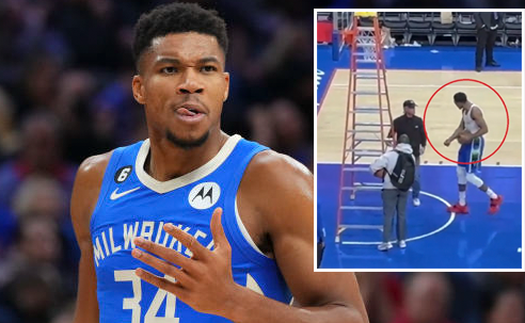 Toàn cảnh vụ xô xát khiến Giannis Antetokounmpo xô đổ chiếc thang ở Philadelphia 76ers