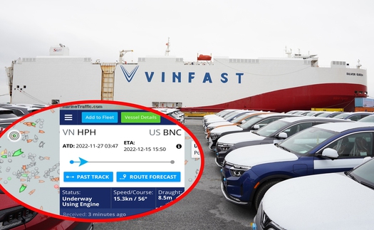 Tàu chở 999 chiếc VinFast VF 8 đi nhanh hơn dự kiến, khách Mỹ có thể đón xe sau nửa tháng