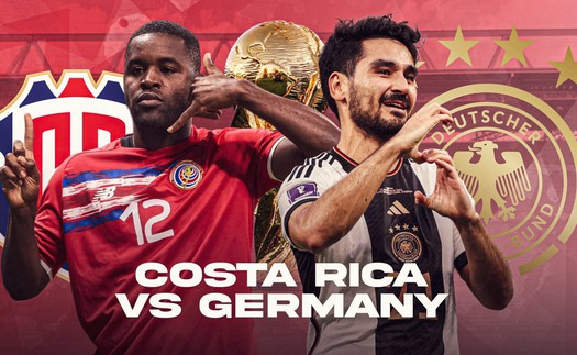 Tỷ lệ bóng đá trước trận Costa Rica vs Đức (02h00, 2/12) | World Cup 2022