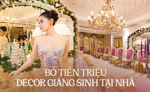 Ngọc Thanh Tâm bỏ trăm triệu trang trí căn nhà rộng 650m2 đón Giáng sinh, hòa theo xu hướng mới của nhiều gia đình Việt