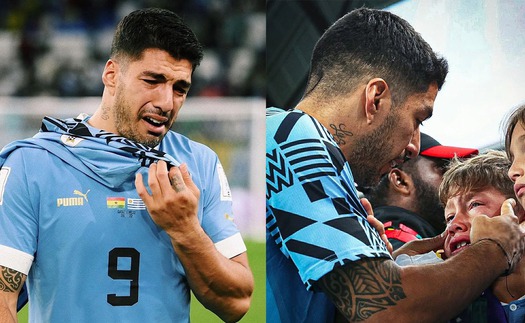 Suarez khóc nức nở khi Uruguay tạm biệt World Cup 2022