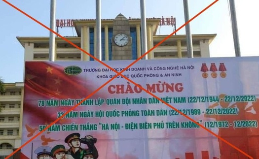 Tạm đình chỉ công tác 2 cán bộ in pano có hình ảnh không phù hợp