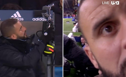 
Phải ngồi dự bị, sao Man City táy máy phá camera của nhà đài