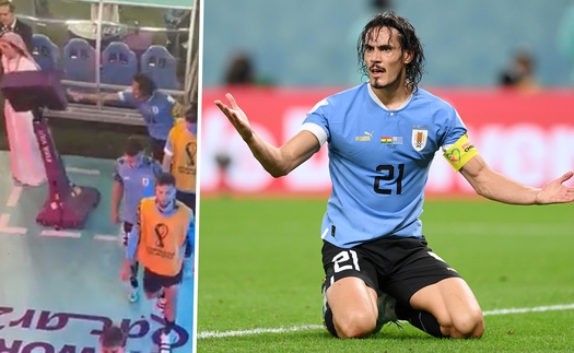 Uruguay bị loại, Cavani xô đổ màn hình VAR