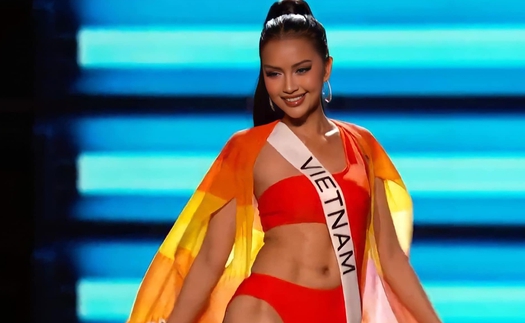 Bán kết Miss Universe 2022: Ngọc Châu khoe cơ bụng 6 múi, 'bung skill' với lối catwalk riêng