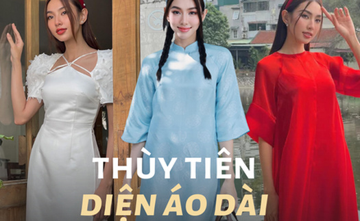 Mê mệt loạt áo dài Tết của Hoa hậu Thùy Tiên: toàn đồ local brand quen mặt, thiết kế điệu đà cứ diện là xinh