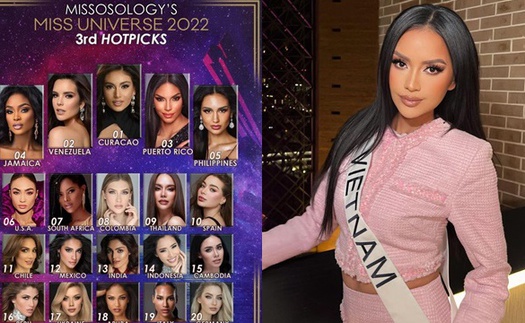 Ngọc Châu bất ngờ 'bay màu' khỏi bảng xếp hạng Miss Universe 2022 của Missosology