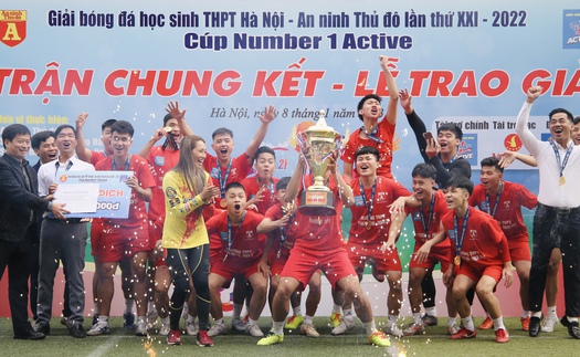 THPT Phan Huy Chú vô địch giải bóng đá học sinh THPT Hà Nội 2022