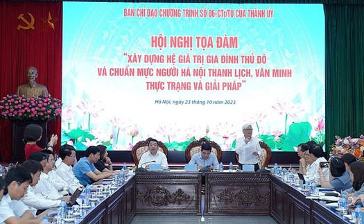 Toạ đàm Xây dựng hệ giá trị gia đình Thủ đô và chuẩn mực người Hà Nội thanh lịch, văn minh