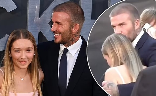 Cách David Beckham hôn con gái Harper gây phản ứng dữ dội