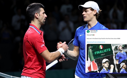 Djokovic bỏ lỡ khó tin trước Sinner, Serbia dừng chân ở bán kết Davis Cup