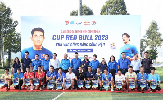 Khai mạc Giải bóng đá Thanh niên công nhân Cup Red Bull 2023 khu vực Đồng bằng Sông Hậu