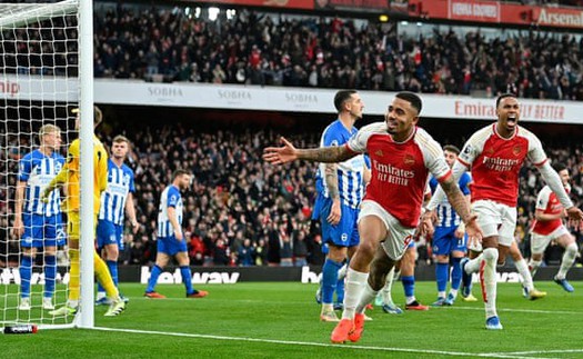 Jesus tỏa sáng, Arsenal có chiến thắng quan trọng trước Brighton