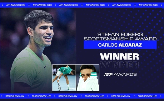 Alcaraz nhận giải thưởng mà Djokovic chưa bao giờ giành được trong sự nghiệp