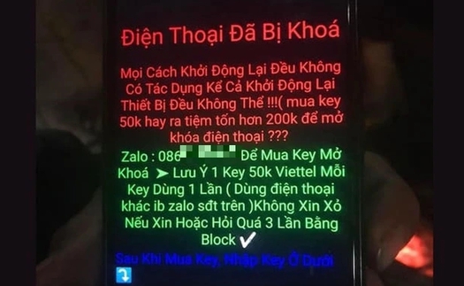 Cảnh báo mã độc tống tiền có thể nhiễm vào điện thoại xuất hiện tại Việt Nam