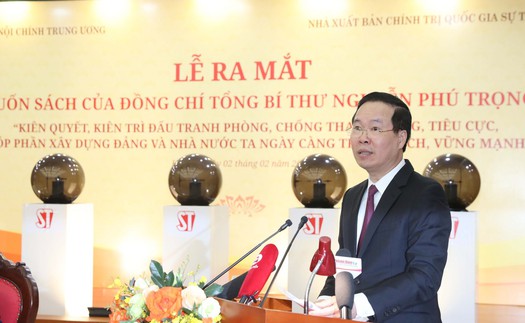 Lễ ra mắt cuốn sách của Tổng Bí thư Nguyễn Phú Trọng về phòng, chống tham nhũng, tiêu cực