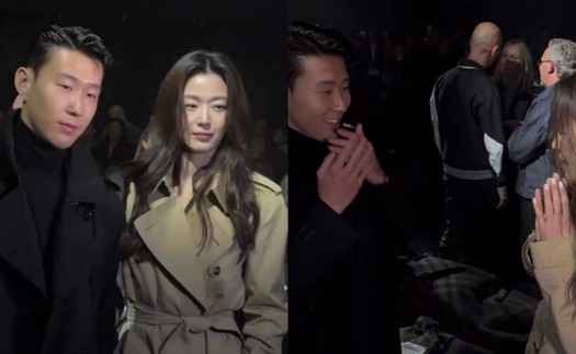 Đụng độ tại '2023 F/W Burberry Collection', Jun Ji Hyun và Son Heung Min khiến dân tình xuýt xoa