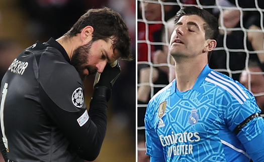 Fan choáng váng khi Courtois lẫn Alisson cùng mắc sai lầm khó tin 