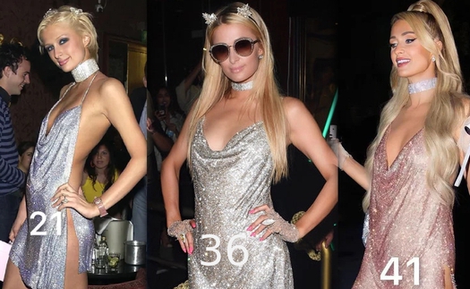 Chung tình như Paris Hilton: Dù 21, 36 hay 41 thì cũng đều nghiện 1 kiểu váy