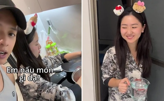 Tiểu thư nấu ăn cho bạn trai "idol TikTok", vô tư làm một hành động được khen tinh tế và quá chiều bồ 