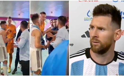 Lộ clip mới về màn đụng độ Messi vs Weghorst ở World Cup 2022