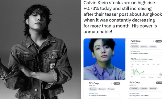 Cổ phiếu Calvin Klein tăng mạnh sau hợp tác với Jungkook BTS