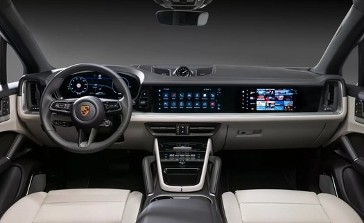 Porsche Cayenne 2024 hé lộ nội thất ấn tượng chưa từng có: Thêm màn hình cho ghế phụ, có chi tiết như Taycan