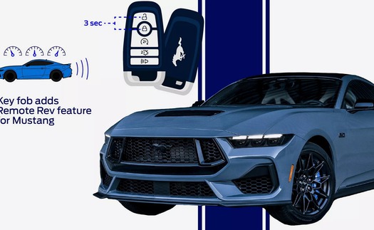 Ford Mustang 2024 trang bị tính năng nẹt pô từ xa, chủ xe muốn thể hiện với đám đông chỉ cần ngồi một chỗ bấm chìa khóa