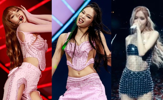 BLACKPINK "đốt cháy" sân khấu Coachella với diện mạo sexy: Jennie mặc áo cắt khoét lấp ló vòng 1, Rosé khoe trọn thân hình nuột nà