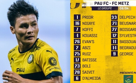 Quang Hải lại bị Pau FC cho ‘ra rìa’, đá ở hạng 5 Pháp còn nhiều hơn Ligue 2