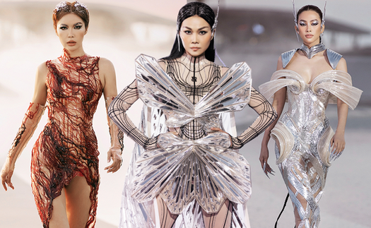 Thanh Hằng hóa bướm chúa, Tiểu Vy sắc lạnh catwalk như lướt trên mặt nước 