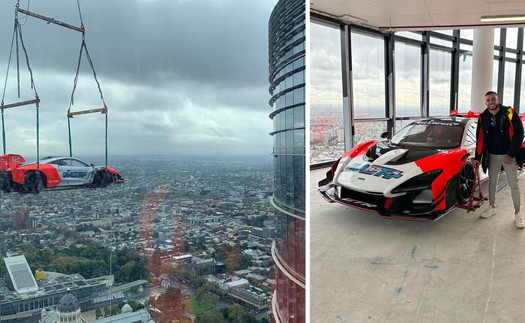 Cẩu siêu xe McLaren giá 2 triệu USD lên penthouse tầng 57 bị chỉ trích là 'khoe của', chủ xe phản bác 'mọi người giận dữ vì tôi có quá nhiều tiền'