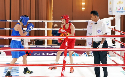 Đương kim Á quân boxing thế giới Nguyễn Thị Tâm thất bại cay đắng ở trận 'chung kết sớm' SEA Games